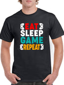 Eat, Sleep, Game, Repeat Men's T-shirt