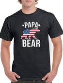 Papa Bear American Flag Shade Men's T-shirt