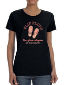Flip Flop Glass Slipper Of South Women's T-Shirt