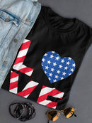 Love With U.S. Flag Colors Women's T-shirt