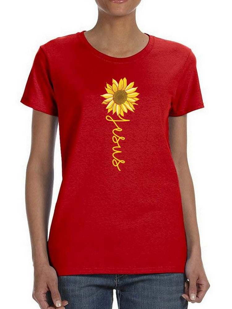 Jesus With Sunflower Women's T-Shirt