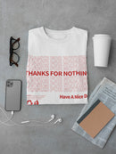 Plastic Bag Thanks For Nothing Men's T-Shirt