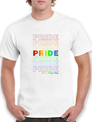 Pride Repeated Colorful Text Men's T-Shirt