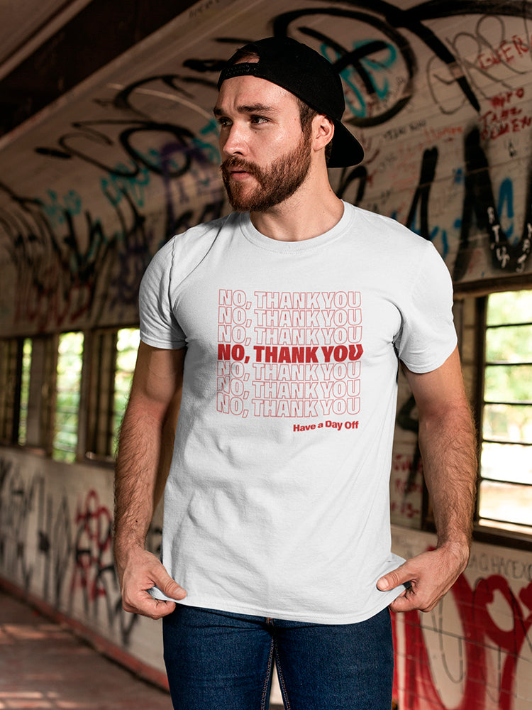 Plastic Bag No, Thank You Funny Men's T-Shirt