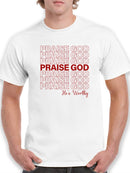 Plastic Bag Praise God Design Men's T-Shirt