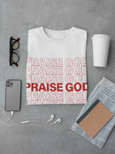 Plastic Bag Praise God Design Men's T-Shirt