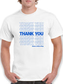 Plastic Bag Thank You In Blue Men's T-Shirt