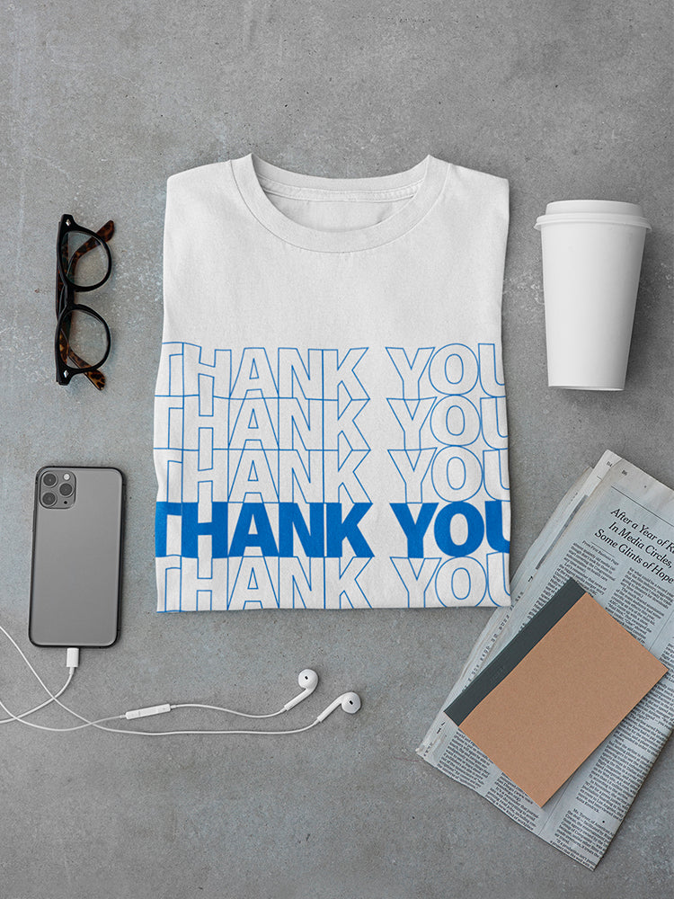 Plastic Bag Thank You In Blue Men's T-Shirt