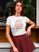 Plastic Bag Happy Face Nice Day Women's T-Shirt