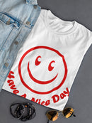 Plastic Bag Happy Face Nice Day Women's T-Shirt