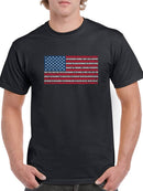 Oath To U.s.a. Flag Design Men's T-Shirt