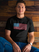 Oath To U.s.a. Flag Design Men's T-Shirt
