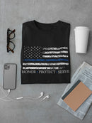 Grunge U.s.a Flag Honor Serve  Men's T-Shirt