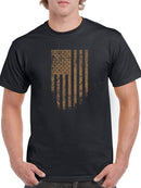 Grunge Beige U.s.a. Flag Men's T-Shirt