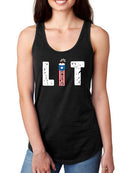 Lit U.s.a. Flag Women's Racerback Tank