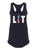 Lit U.s.a. Flag Women's Racerback Tank