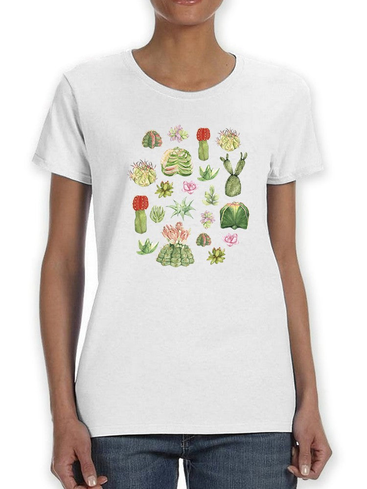 Beautiful Set Cactus Plants Women's T-Shirt