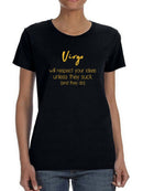 Virgo Quote Women's T-shirt