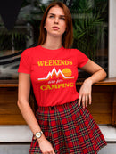 Weekends Are For Camping Women's T-shirt