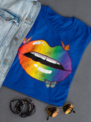 Colorful Rainbow Lips Women's T-shirt