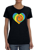 Colorful Heart Design Women's T-shirt