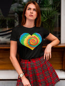 Colorful Heart Design Women's T-shirt