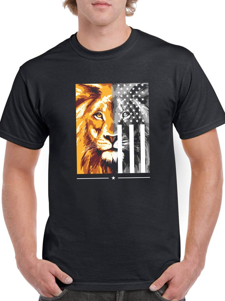 Black And White Cool Lion Men's T-shirt