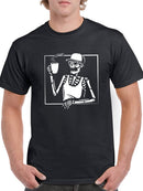 Hipster Skeleton With Coffee Men's T-shirt