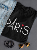 Paris Love Design Women's Shaped T-shirt