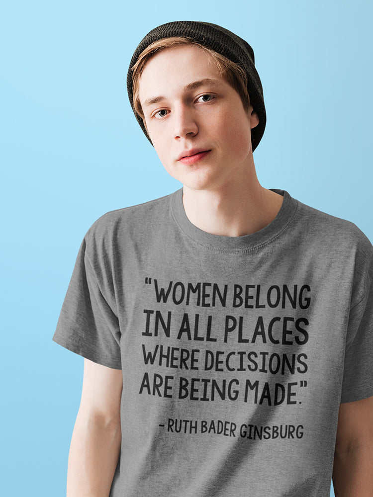 Women Belongs In All Places Men's T-shirt