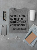 Women Belongs In All Places Men's T-shirt