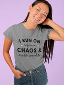 I Run On Caffeine Women's Shaped T-shirt