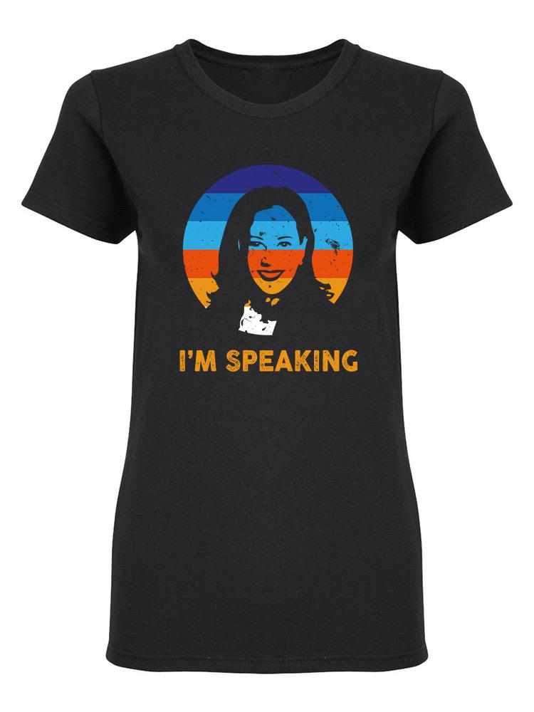 I'm Speaking Logo Women's Shaped T-shirt