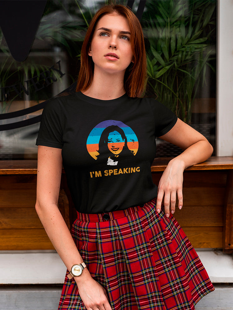 I'm Speaking Logo Women's Shaped T-shirt