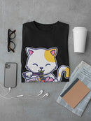 Neko Eating Ramen Tee Men's -GoatDeals Designs