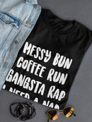 Messy Bun Design Shaped Tee Women's -GoatDeals Designs