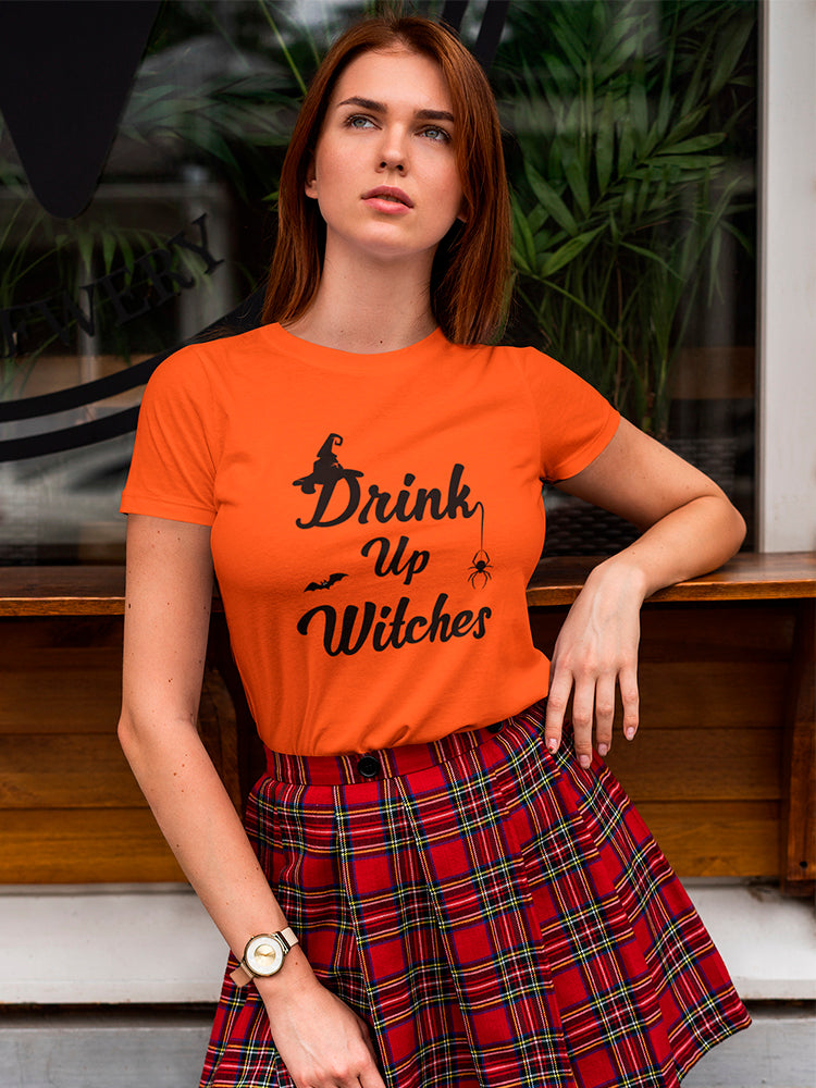 Drink Up Witches Graphic Shaped Tee Women's -GoatDeals Designs