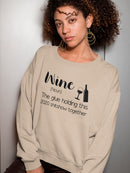 Wine Sweatshirt Women's -GoatDeals Designs