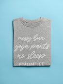 Messy Bun Graphic Shaped Tee Women's -GoatDeals Designs