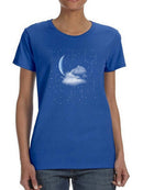 Moon And Stars Design Shaped Tee Women's -GoatDeals Designs
