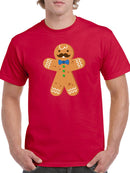 Gingerbread Man With Mustache Men's T-shirt