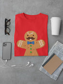 Gingerbread Man With Mustache Men's T-shirt