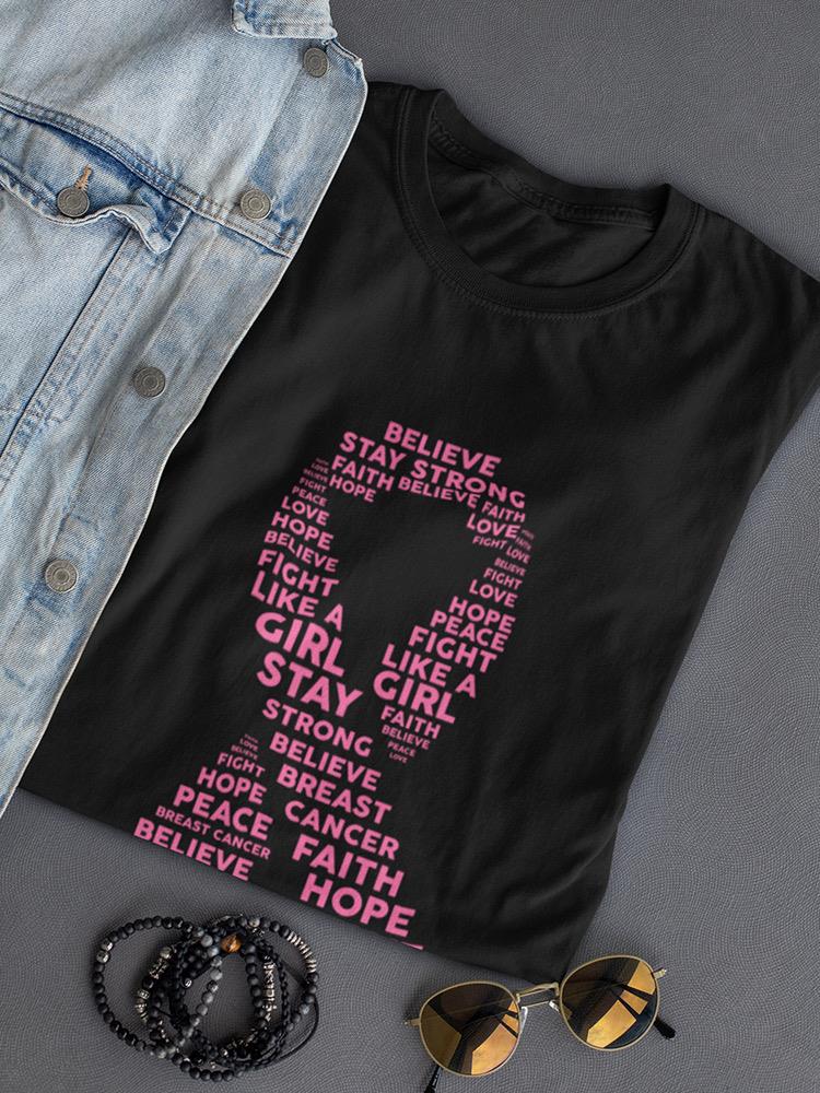 Pink Ribbon Women's Shaped T-shirt