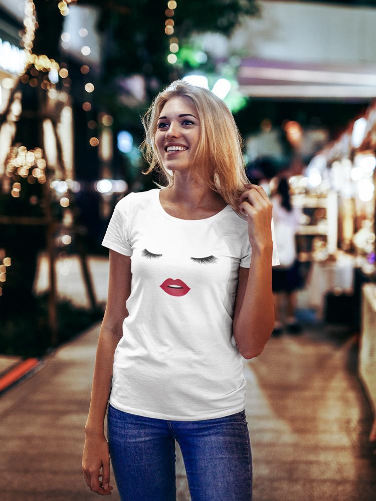 Eyes And Lips Women's Shaped T-shirt