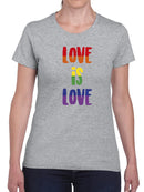 Love Is Love. Women's Shaped T-shirt