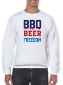 Bbq Beer And Freedom Men's Sweatshirt