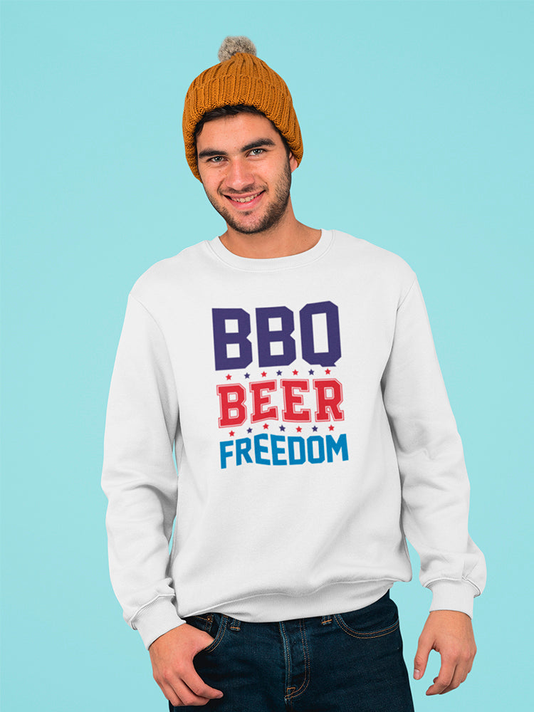 Bbq Beer And Freedom Men's Sweatshirt