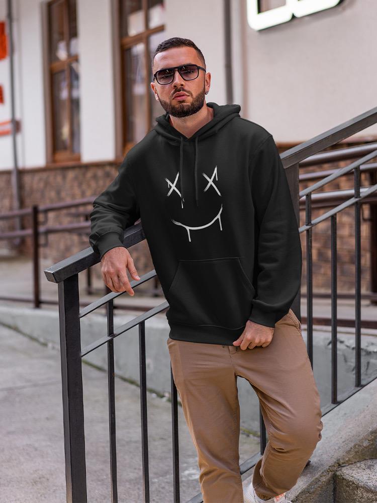 Smiley Face With X Eyes Men's Hoodie