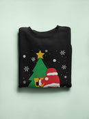 Santa Leaving A Present Women's Sweatshirt