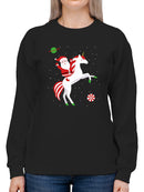 Santa On A Unicorn Women's Sweatshirt